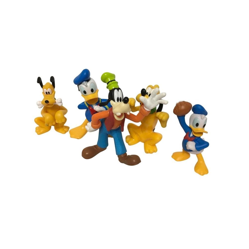 Disney Mickey & Friends Figurine Set - Mickey Minnie Donald Goofy & Pluto
